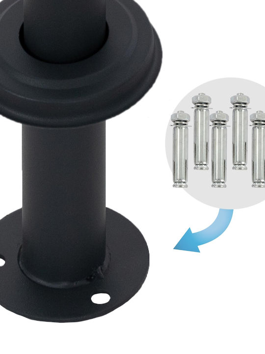 ECD Germany Външна Пощенска Кутия Inox в Черен Цвят 37x10.5x36.5см