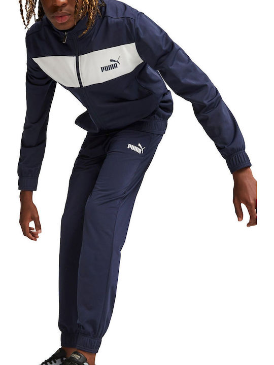 Poly Tracksuit Glossy Navy Blue