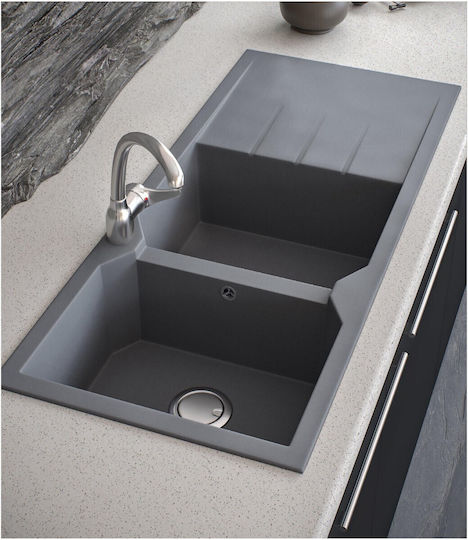 Sanitec Ultra Granite Drop-In Chiuvetă din Granit Sintetic L116xW50cm Sabbia