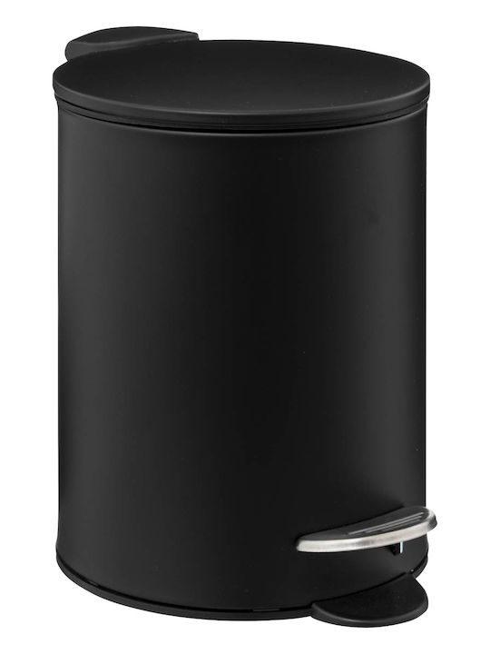 Metal Bin AT00029 Metallic Bathroom Basket 3lt Black