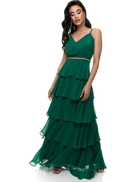 Sommer Maxi Damenkleid für Hochzeit - Taufe Grün