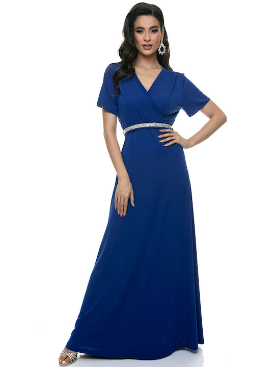 RichgirlBoudoir Summer Maxi Dress Wrap Blue