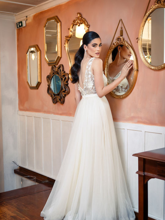 RichgirlBoudoir Maxi Wedding Dress with Tulle White