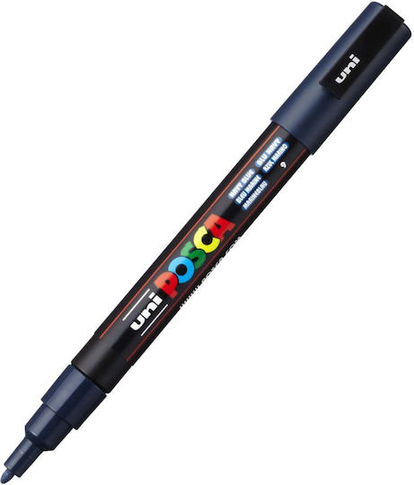 Uni-Ball PC-3M Marker Permanent 1.3mm Navy Blue