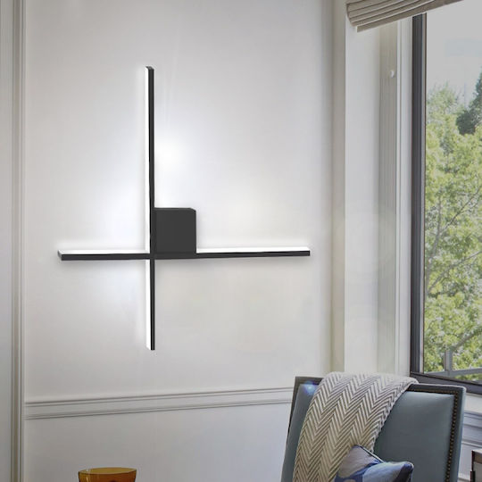 Megapap Cubo Lamp Wall with Integrated LED Black 40x5cm