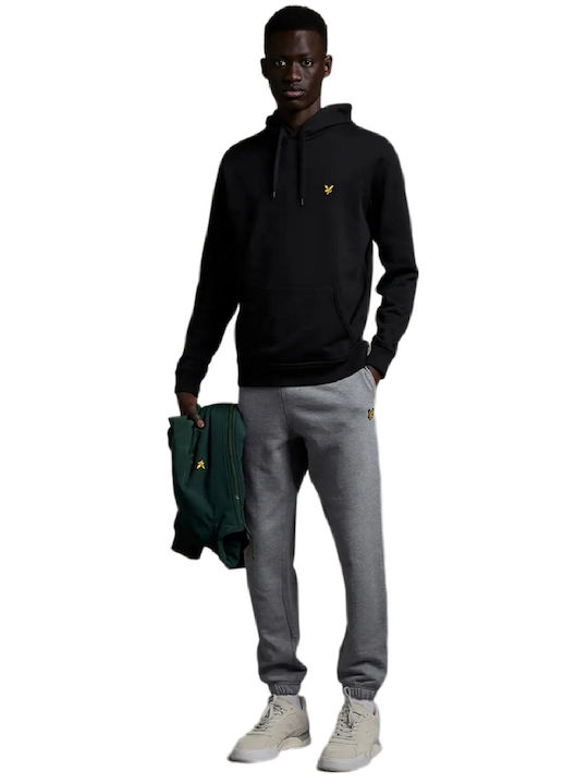 Herren Sweatshirt mit Kapuze und Taschen Schwarz