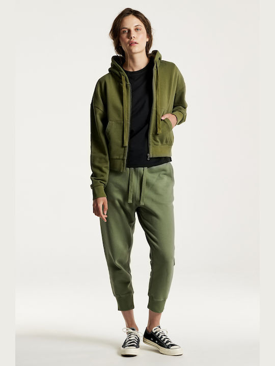 Dirty Laundry Hohe Taille Damen-Sweatpants Jogger Grün