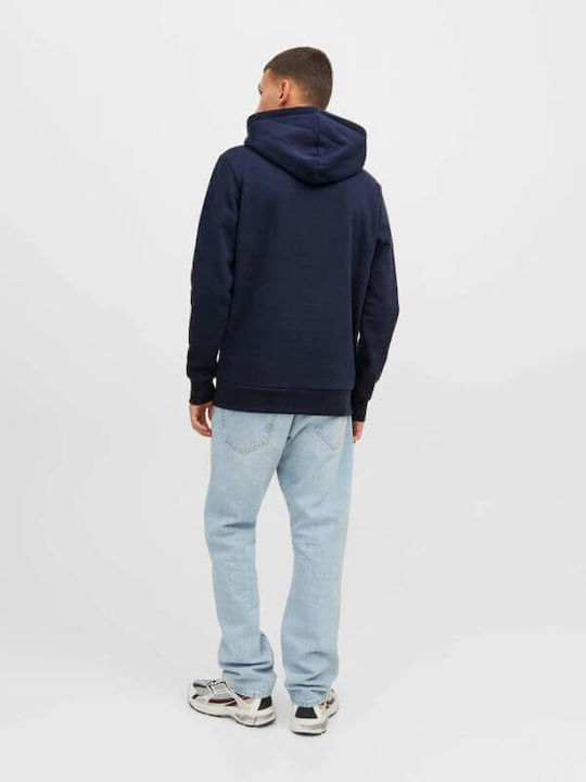 Jack & Jones Men's Sweatshirt with Hood Navy Blue