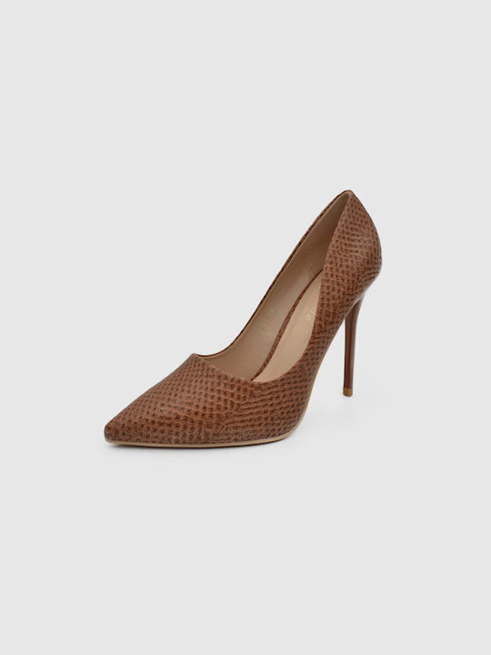 Joya Pointed Toe Brown Heels