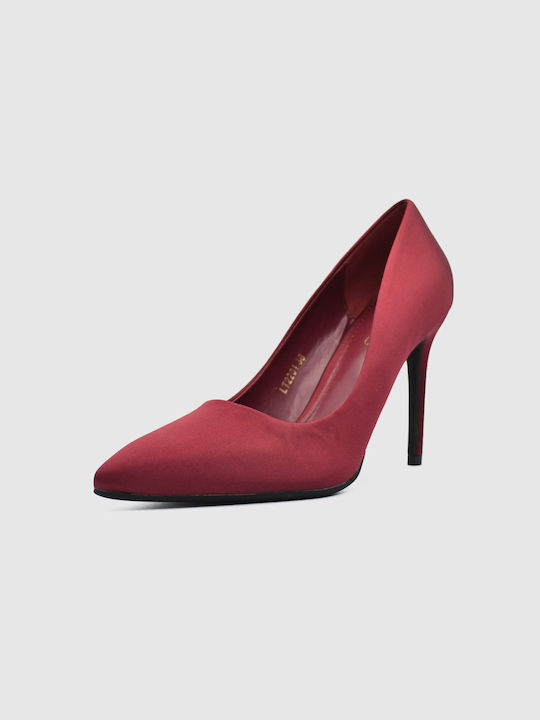 Joya Pointed Toe Burgundy Heels