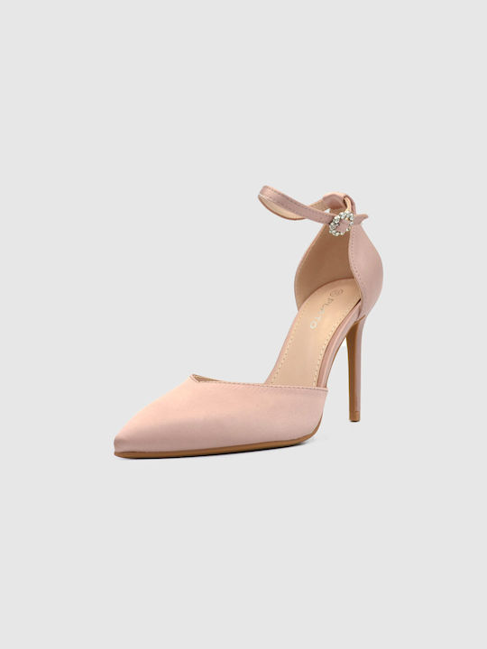 Joya Pink Heels with Strap