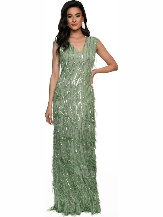 Summer Maxi Dress for Wedding / Christening Green
