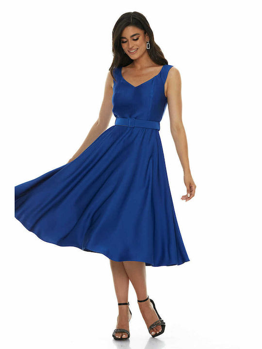 RichgirlBoudoir Summer Midi Evening Dress Blue