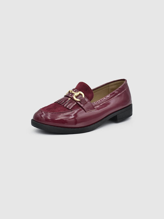 Joya Women's Moccasins in Burgundy Color