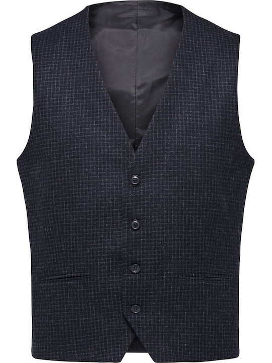 Selected Men's Vest Slim Fit Navy Blue