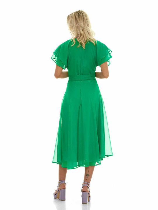 RichgirlBoudoir Summer Midi Dress for Wedding / Baptism Green