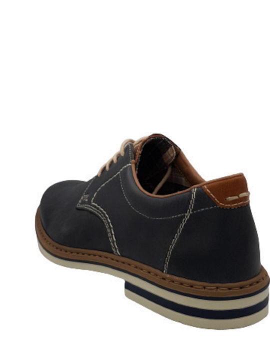 Men's Leather Casual Shoes Blue