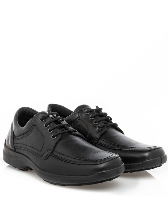 Imac Men's Anatomic Leather Casual Shoes Black ΙΜΑ/