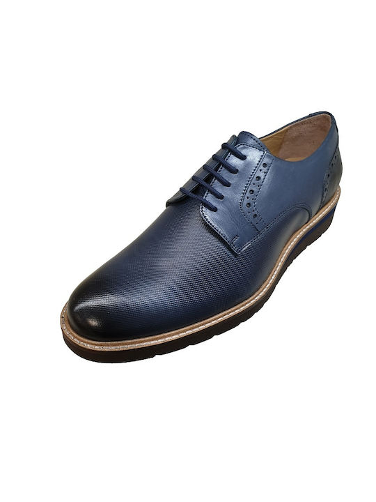 Giacomo Carlo Men's Leather Casual Shoes Blue