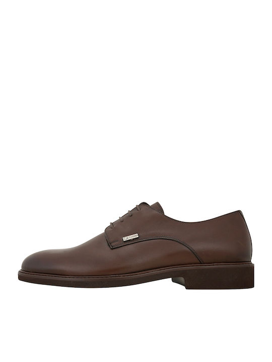 GK Uomo Men's Leather Casual Shoes Brown