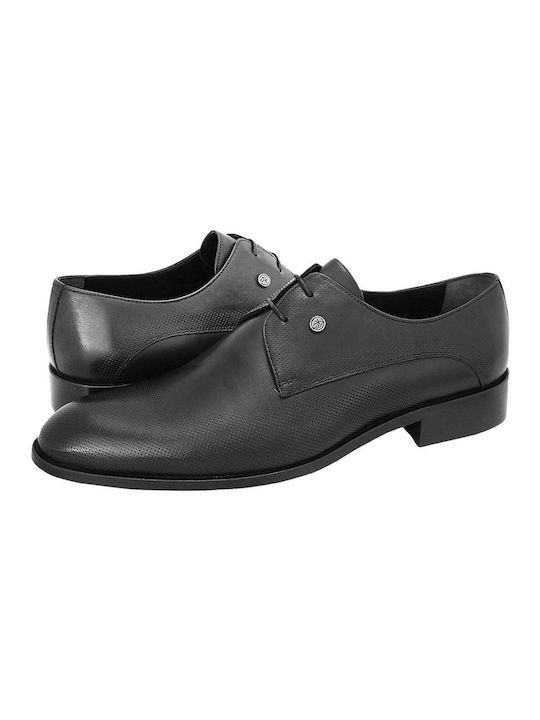 GK Uomo Leder Herren Freizeitschuhe Schwarz