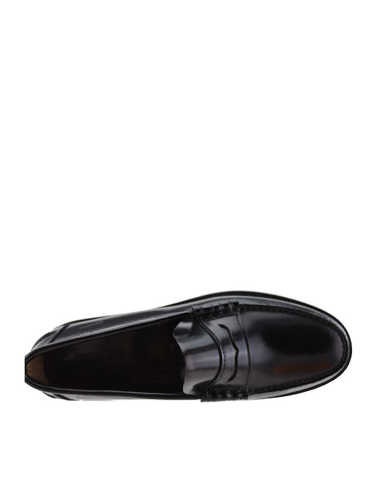 Leder Herren Freizeitschuhe Schwarz