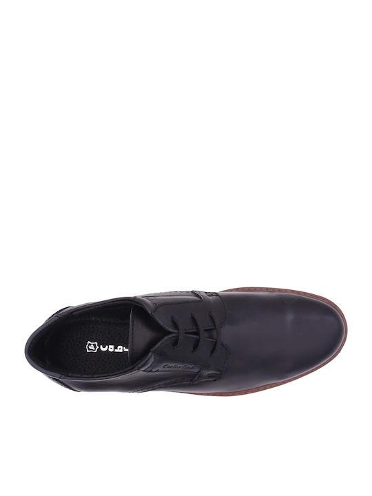 Cabrini Leder Herren Freizeitschuhe Schwarz