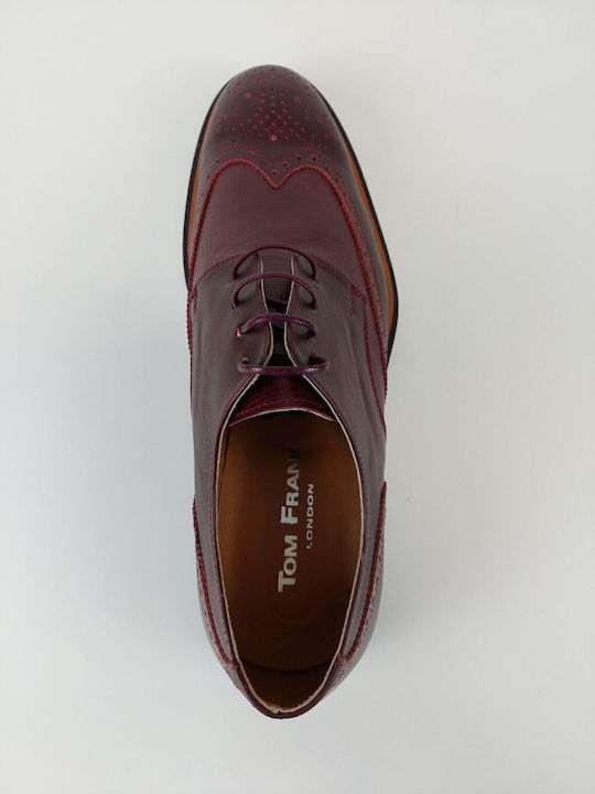 Leder Herren Freizeitschuhe Burgundisch