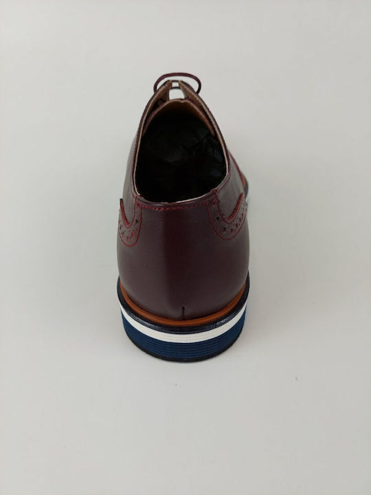 Leder Herren Freizeitschuhe Burgundisch