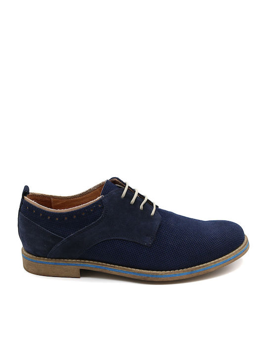 Men's Leather Casual Shoes Blue