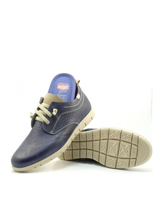 Leder Herren Freizeitschuhe Blau