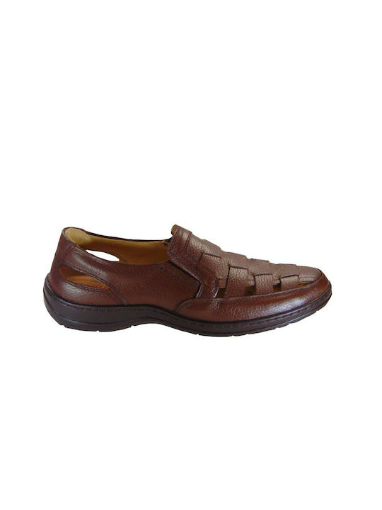 TsimpolisShoes Men's Leather Casual Shoes Brown