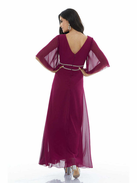 RichgirlBoudoir Maxi Rochie pentru Nuntă / Botez Burgundy