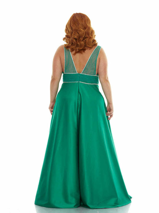 RichgirlBoudoir Maxi Φόρεμα για Γάμο / Βάπτιση Σατέν Πράσινο