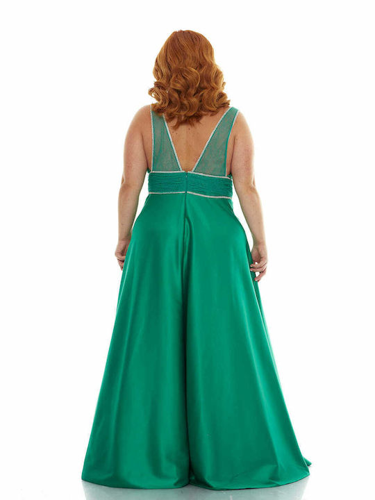 RichgirlBoudoir Maxi Rochie pentru Nuntă / Botez Satin Verde