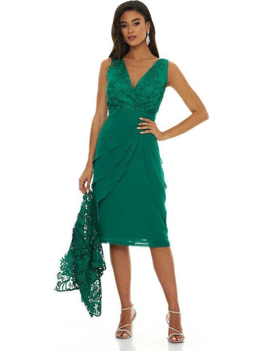 Rochie Midi Pentru Nuntă / Botez Verde