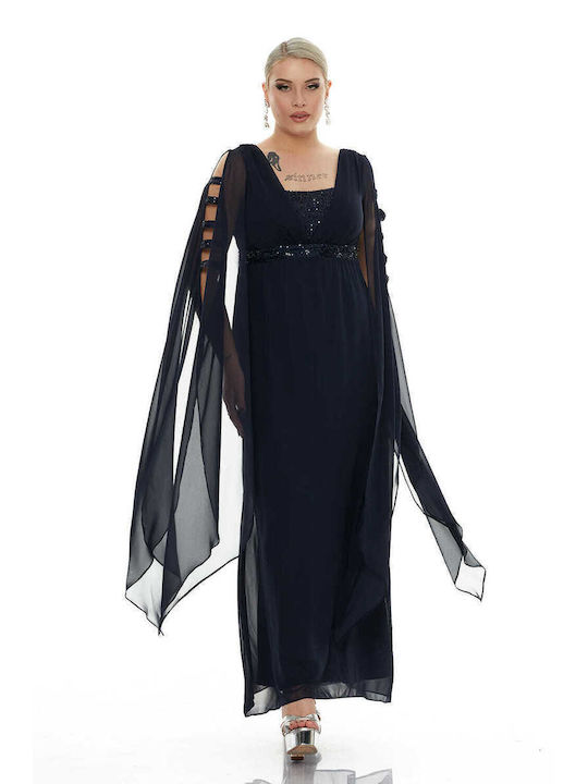 RichgirlBoudoir Καλοκαιρινό Maxi Φόρεμα για Γάμο / Βάπτιση Navy Μπλε