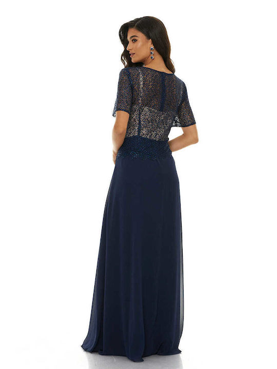 RichgirlBoudoir Maxi Slip Dress Kleid für Hochzeit / Taufe Marineblau
