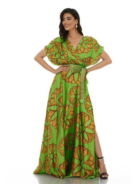 RichgirlBoudoir Summer Maxi Dress Satin Green