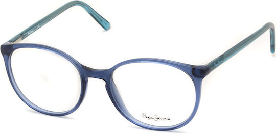 Pepe Jeans Weiblich Kunststoff Brillenrahmen Blau PJ3425-C5