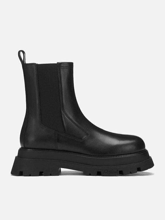 Combo A Damen Chelsea-Stiefel mit Mittelhohem Absatz in Schwarz