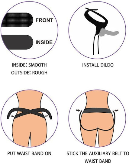 Lovetoy Easy Strapon Set Harness με Dildo 18cm σε Μαύρο Χρώμα
