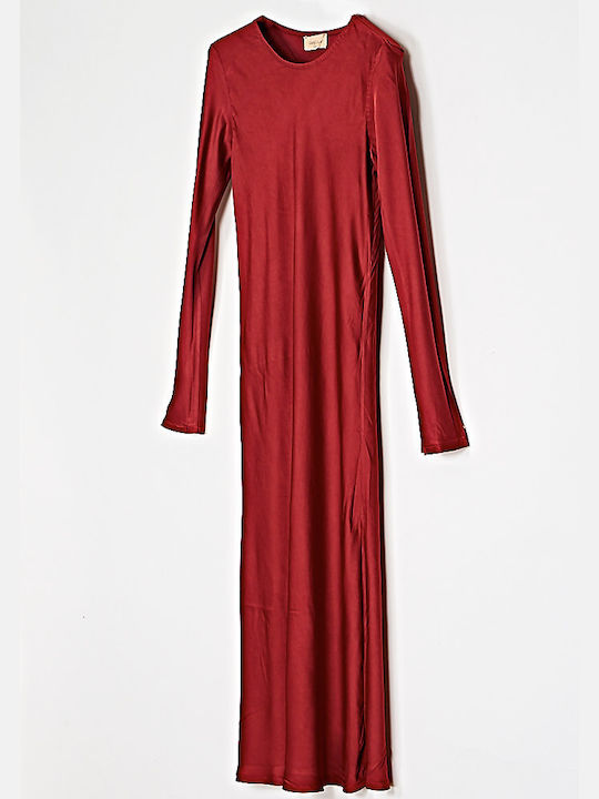 Cuca Midi Dress Burgundy