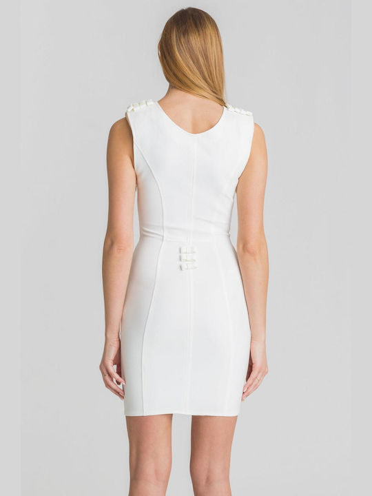 Elisabetta Franchi Καλοκαιρινό Mini Φόρεμα Λευκό