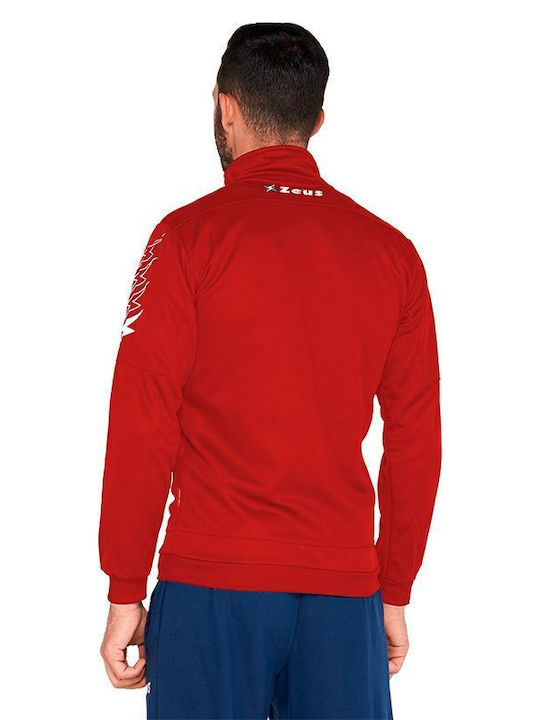 Zeus Men's Sweatshirt Jacket Red