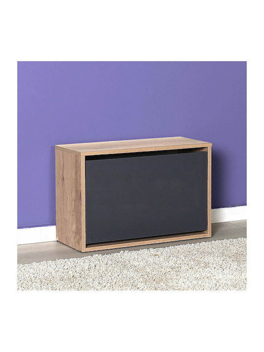 Step Wooden Shoe Organizer Sonoma / Anthracite 60x30x42cm