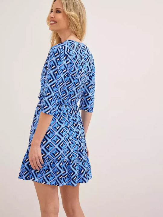 Vily Rochie De Vară Mini Albastră