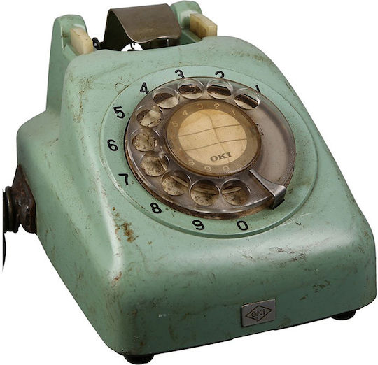 SPECIAL OBJECTS "Old Phone" Decorative Lamp with Socket for Bulb E27 Green