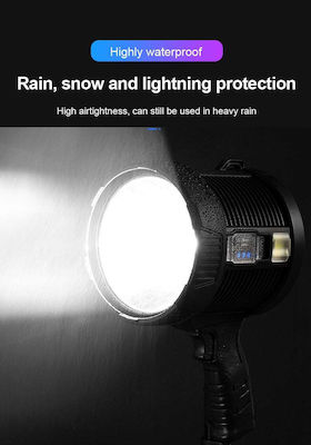 Rechargeable Handheld Spotlight LED Waterproof IPX5