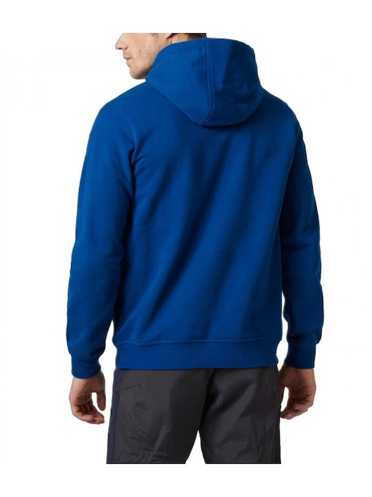 Helly Hansen Herren Sweatshirt mit Kapuze und Taschen Blau